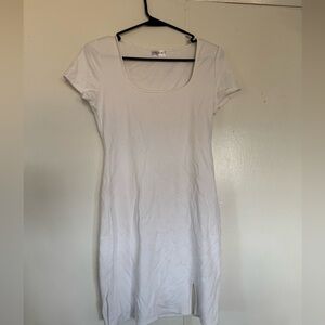 white mini dress
